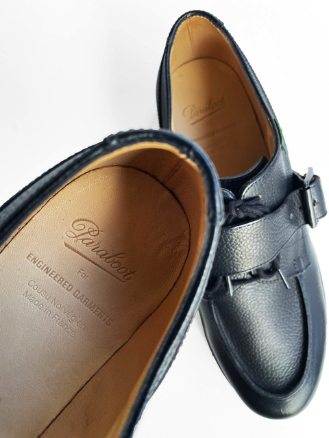 Engineered Garments ベルト付 シングルコート ネイビー M Engineered Garments エンジニアードガーメンツ USA製 ショールカラー